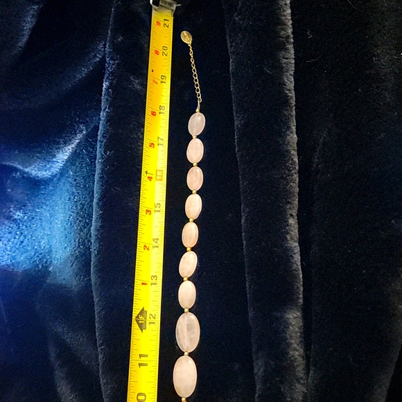 Stauer Genuine Rose Quarts Pastel Pink Beaded Necklace and Bracelet. - Picture 4 of 5